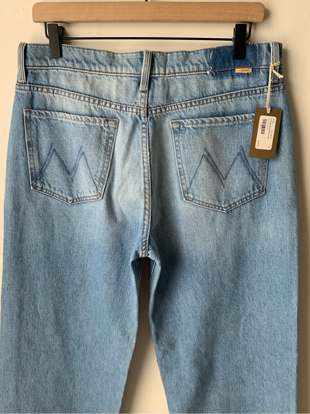 NWT MOTHER SUPERIOR Jeans Lil’ Doger Button Hover Cuff Funk Flair Blue Size 29 - Picture 5 of 13